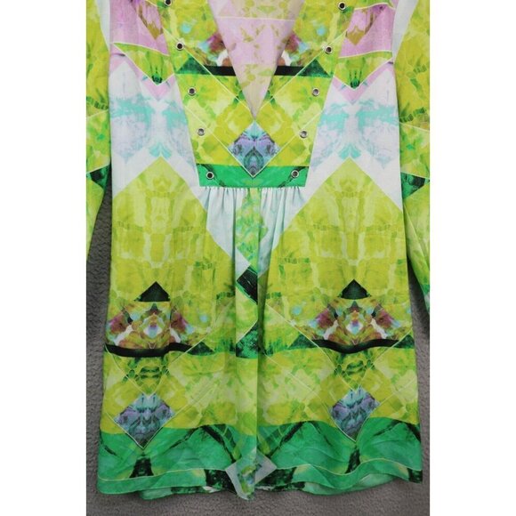 Ivanka Trump 3/4 Wide Sleeve V Neck Tunic-Size Large/XL-BOHO - Picture 2 of 10